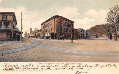 View of Pike & Main Streets Port Jervis, New York Postcard