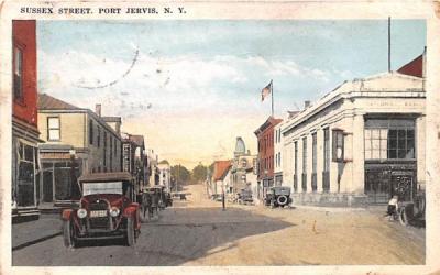 Sussex Street Port Jervis, New York Postcard