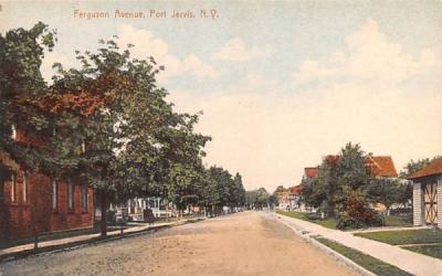Ferguson Avenue Port Jervis, New York Postcard