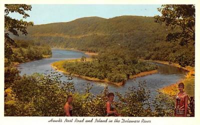Hawk's Nest Road & Island Port Jervis, New York Postcard