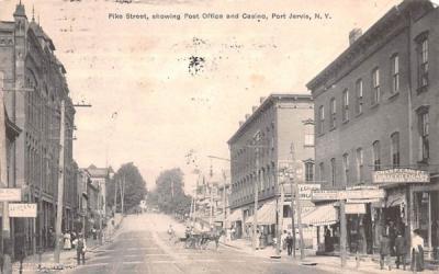 Pike Street Port Jervis, New York Postcard