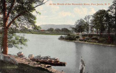 Mouth of the Neversink River Port Jervis, New York Postcard