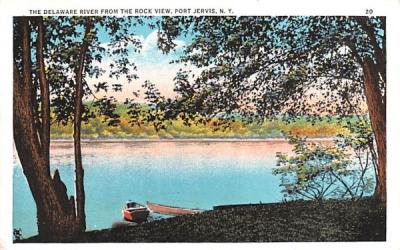 Delaware River from the Rock View Port Jervis, New York Postcard