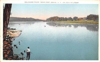 Delaware River Port Jervis, New York Postcard