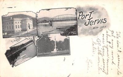 Carnegie Library, Barrett Bridge Port Jervis, New York Postcard