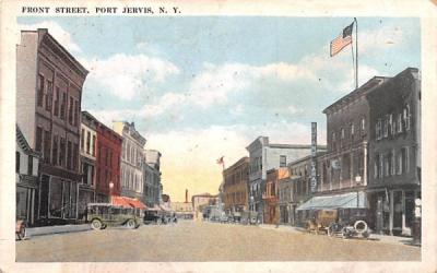 Front Street Port Jervis, New York Postcard