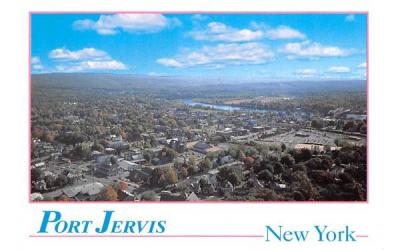 Birds Eye View Port Jervis, New York Postcard