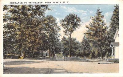 Entrance to Tri States Port Jervis, New York Postcard