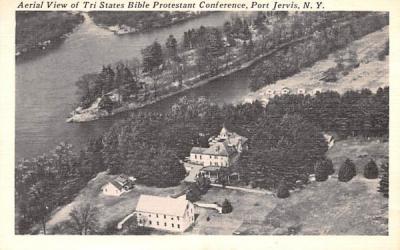 Aerial View of Tri State Bible Conference Port Jervis, New York Postcard