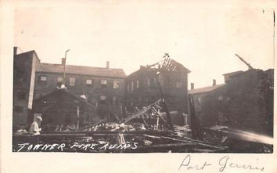 Towner Fire Ruins Port Jervis, New York Postcard