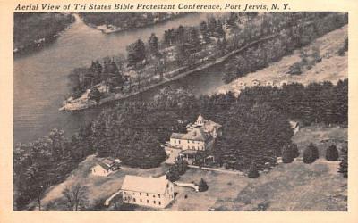 Aerial View of Tri State Bible Conference Port Jervis, New York Postcard