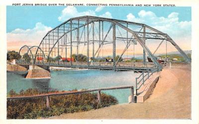 Port Jervis Bridge over the Delaware New York Postcard