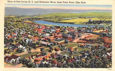 Delaware River Port Jervis, New York Postcard