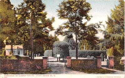 Entrance to Laurel Grove Port Jervis, New York Postcard