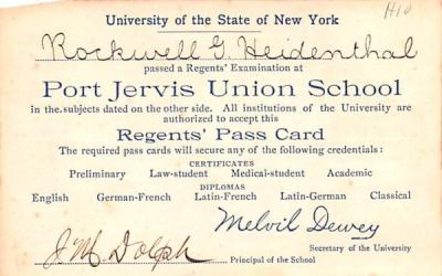 Port Jervis Union School New York Postcard