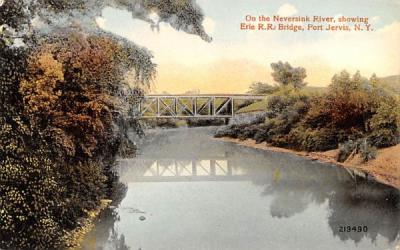 Neversink River Port Jervis, New York Postcard