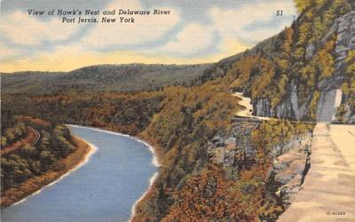 Hawk's Nest & Delaware River Port Jervis, New York Postcard