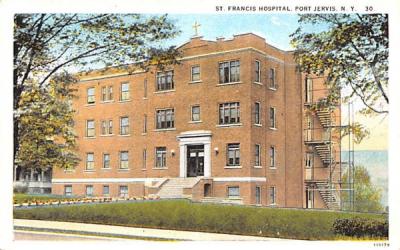 St Francis Hospital Port Jervis, New York Postcard