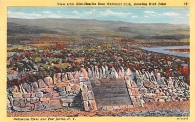 Elks Charles Brox Memorial Park Port Jervis, New York Postcard