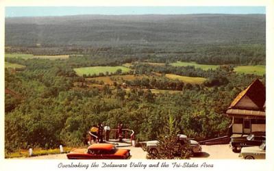 Overlooking the Delaware Valley Port Jervis, New York Postcard