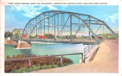 Post Jervis Bridge Port Jervis, New York Postcard