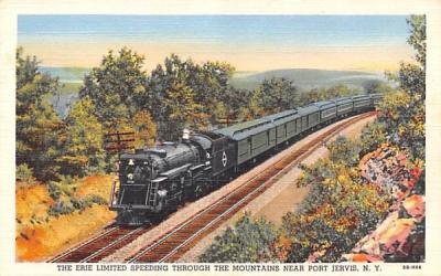 Erie Limited Speeding through the Mountains Port Jervis, New York Postcard