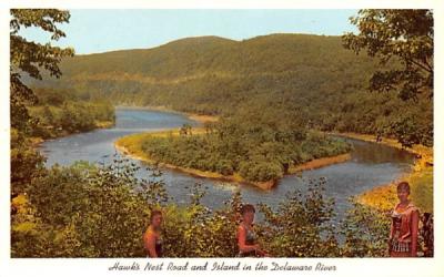 Hawk's Nest Road & Island Port Jervis, New York Postcard