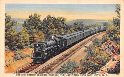 Erie Limited Speeding through the Mountains Port Jervis, New York Postcard