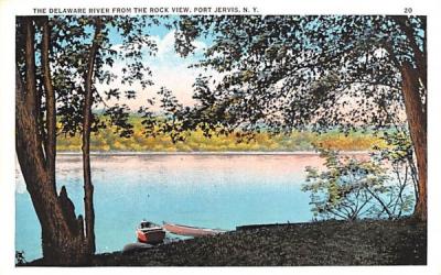 Delaware River from the Rock View Port Jervis, New York Postcard