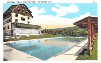 Swimmign Pool Port Jervis, New York Postcard