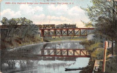 Erie Railroad Bridge Port Jervis, New York Postcard