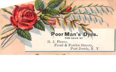 Poor Man's Dyes Port Jervis, New York Postcard