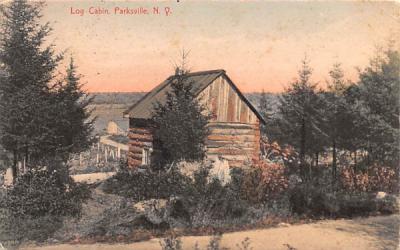Log Cabin Parksville, New York Postcard