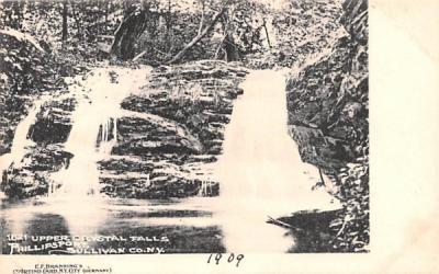Upper Crystal Falls Phillipsport, New York Postcard
