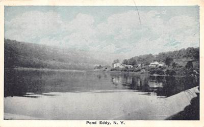 Water Scene Pond Eddy, New York Postcard