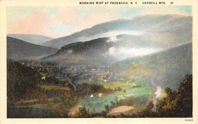 Morning Mist Phoenicia, New York Postcard