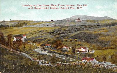 Horse Shoe Curve Grand Hotel Station Pine Hill, New York Postcard