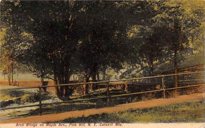 Arch Bridge Maple Ave Pine Hill, New York Postcard