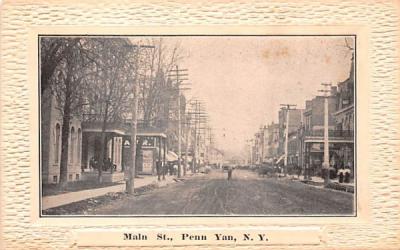 Main Street Penn Yan, New York Postcard