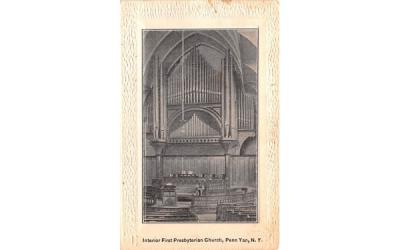 Interior First Presbyterian Church Penn Yan, New York Postcard