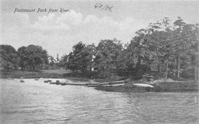 Plattmount Park from River New York Postcard