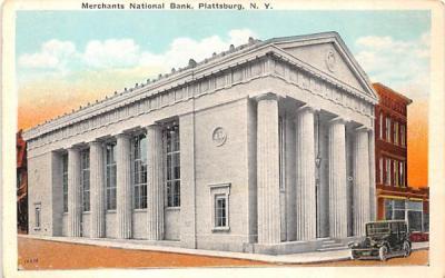 Merchants National Bank Plattsburg, New York Postcard