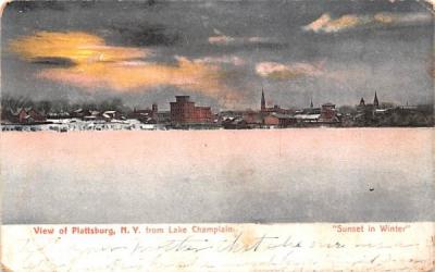 Lake Champlain Plattsburg, New York Postcard