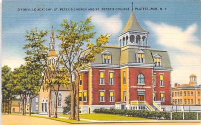 D'Youville Academy Plattsburg, New York Postcard