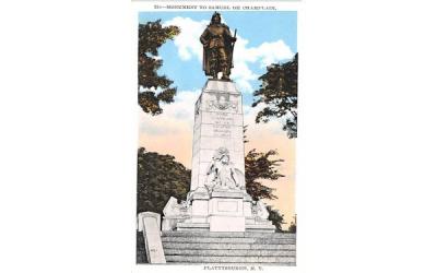 Monument to Samuel De Champlain Plattsburg, New York Postcard