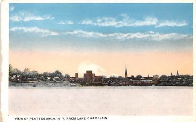 From Lake Champlain Plattsburg, New York Postcard