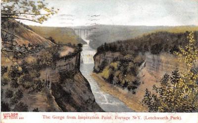 Gorge from Inspiration Point Portage, New York Postcard