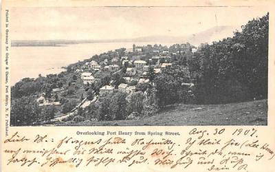 Overlooking Port Henry, New York Postcard