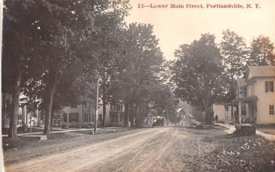 Lower Main Street Portlandville, New York Postcard