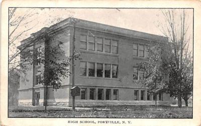 High School Portville, New York Postcard